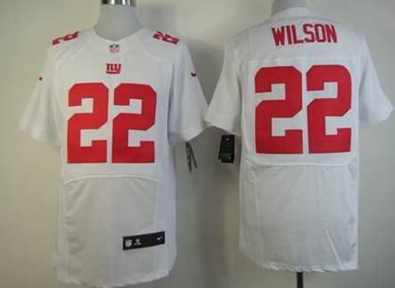 Men's Nik Elite Jersey New York Giants #22 David Wilson White