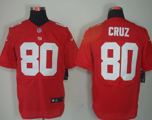 Men's Nik Elite Jersey New York Giants #80 Victor Cruz Red