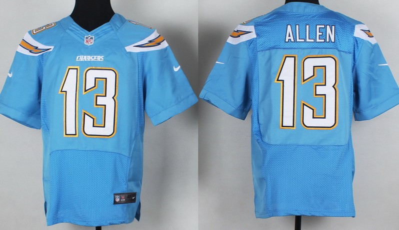 Men's Nik Elite Jersey San Diego Chargers #13 Keenan Allen Light Blue