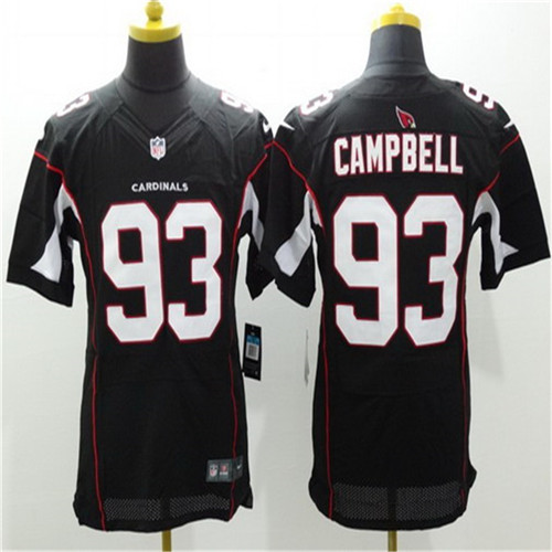 Men's Nike Arizona Cardinals #93 Calais Campbell Black Elite Stitched Jersey