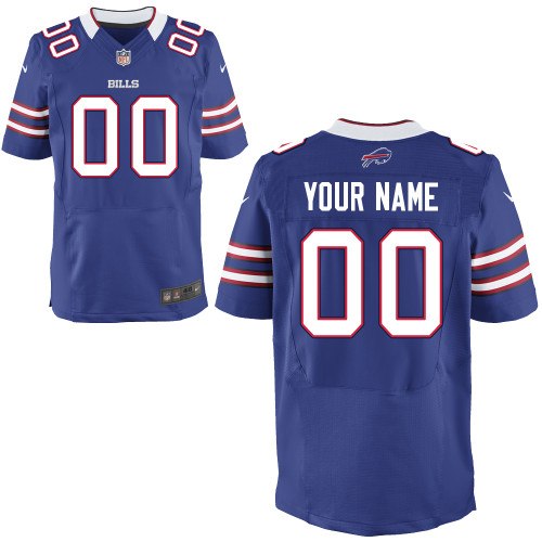 Men's NEW Buffalo Bills Customized Elite Team Color Jerseys (40-60)