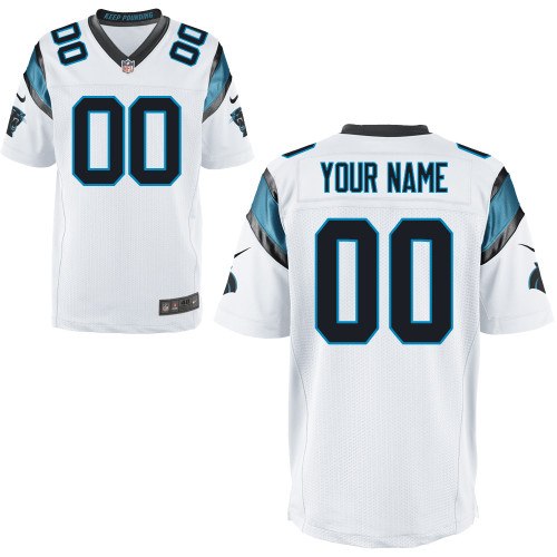 Men's NEW Carolina Panthers Customized Elite White Jerseys