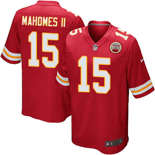 Men's Nike Chiefs #15 Patrick Mahomes II Red Team Color Stitched NFL Game Jersey