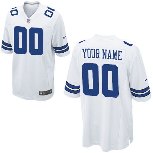 Men's NEW Dallas Cowboys Customized Game White Jerseys