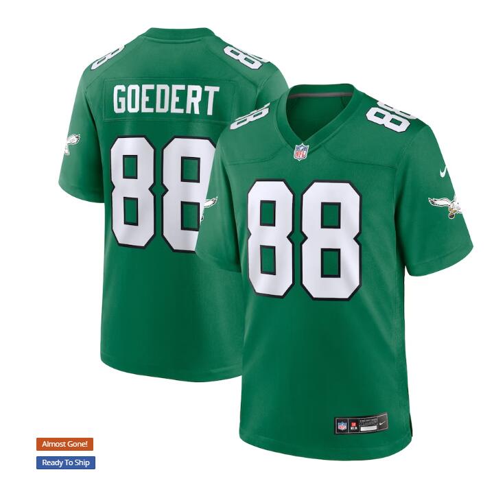 Men's Nike Dallas Goedert Kelly Green Philadelphia Eagles Alternate Game Player Jersey