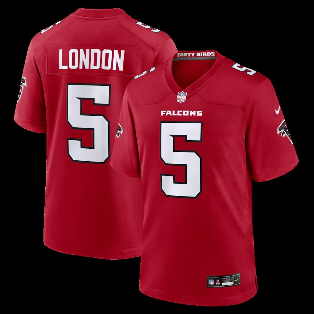 Men's Nike Drake London Red Atlanta Falcons Game Jersey