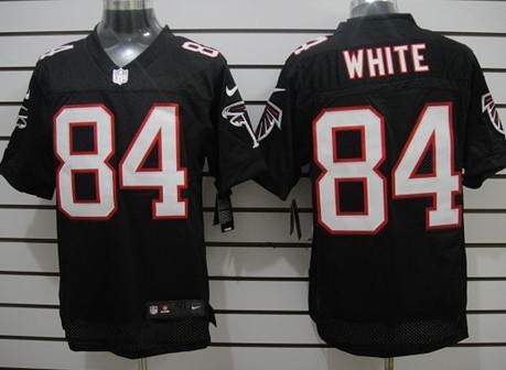Men's Nike Elite Jersey Atlanta Falcons #84 Roddy White Black Stitched