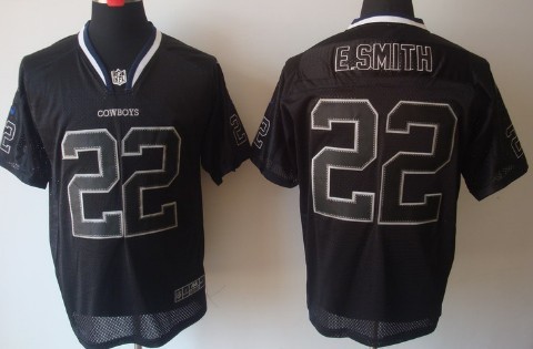 Men's Nike Elite Jersey Dallas Cowboys #22 Emmitt Smith Lights Out Black Stitched
