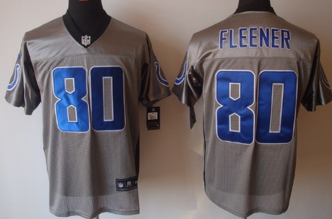 Men's Nike Elite Jersey Indianapolis Colts #80 Coby Fleener Gray Stitched