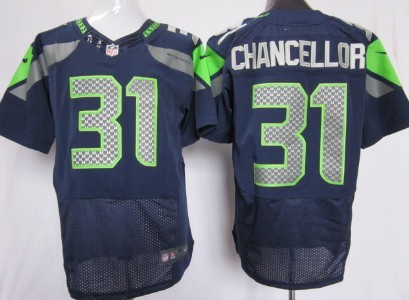 Men's Nike Elite Jersey Seattle Seahawks #31 Kam Chancellor Blue