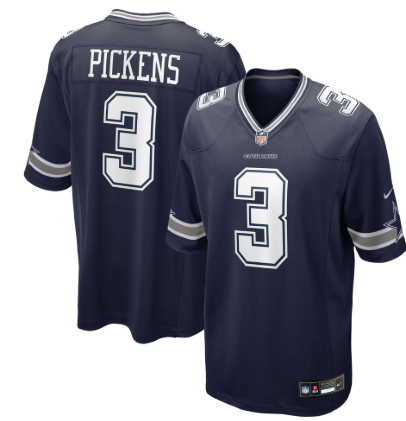 Men's Nike George Pickens Navy Dallas Cowboys Game Jersey