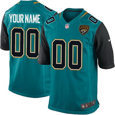 Men's Nike Jacksonville Jaguars Customized Nike Green Game Jersey