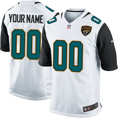 Men's Nike Jacksonville Jaguars Customized Nike White Game Jersey