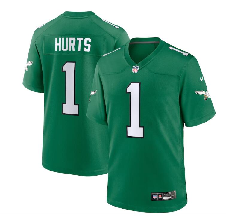Men's Nike Jalen Hurts Kelly Green Philadelphia Eagles Alternate Game Player Jersey