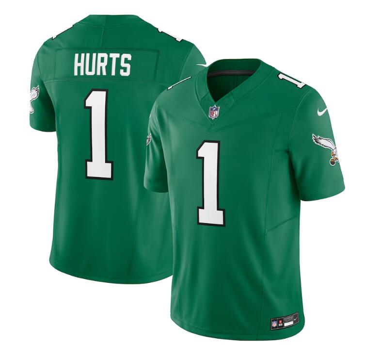 Men's Nike Jalen Hurts Kelly Green Philadelphia Eagles Alternate Vapor F.U.S.E. Limited Jersey