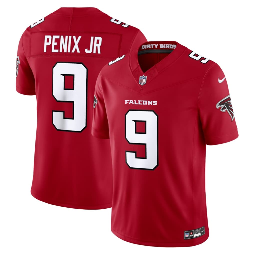 Men's Nike Michael Penix Jr. Red Atlanta Falcons Vapor F.U.S.E. Sewn Down Limited Jersey