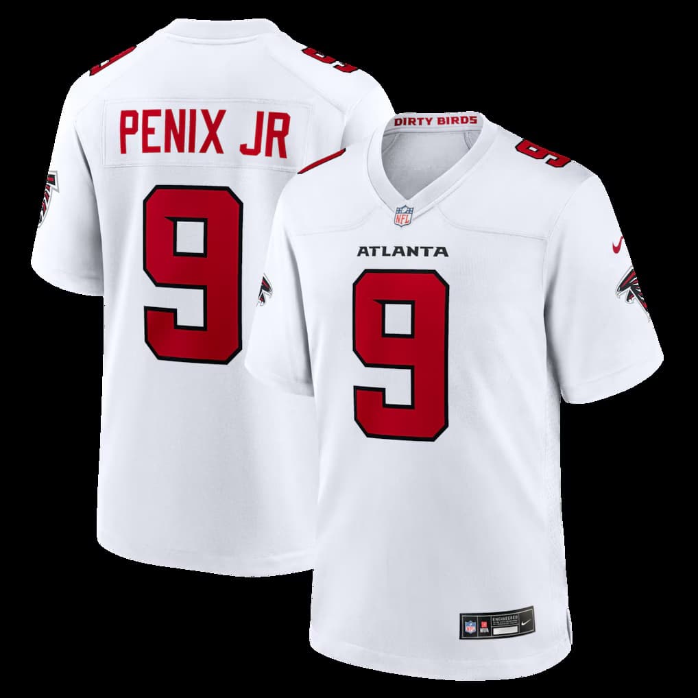 Men's Nike Michael Penix Jr. White Atlanta Falcons Game Jersey