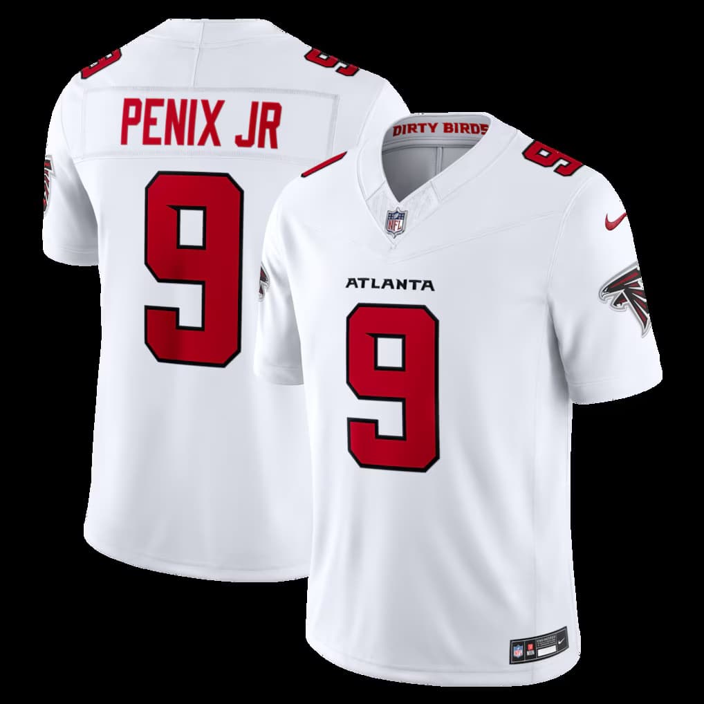 Men's Nike Michael Penix Jr. White Atlanta Falcons Vapor F.U.S.E. Sewn Down Limited Jersey