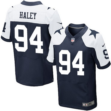 Men's Nike NFL Dallas Cowboys #94 Charles Haley Navy Blue Thanksgiving Alternate Jersey