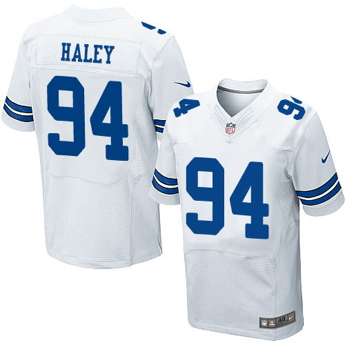 Men's Nike NFL Dallas Cowboys #94 Charles Haley White Road Elite Jersey