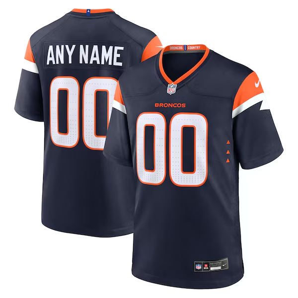 Men's Nike Navy Denver Broncos Alternate Mile High Collection Custom Game Jersey