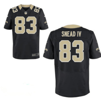 Men's Nike New Orleans Saints #83 Willie Snead Black Home NFL Elite Jersey