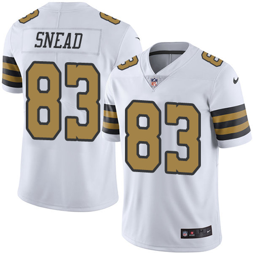 Men's Nike New Orleans Saints #83 Willie Snead Limited White Rush NFL Jersey
