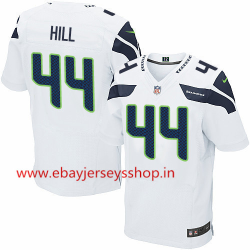 Men's Nike Seattle Seahawks #44 Delano Hill Elite White NFL Jersey