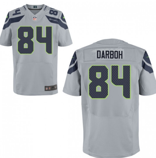 Men's Nike Seattle Seahawks #84 Amara Darboh Elite Gray Color NFL Jersey