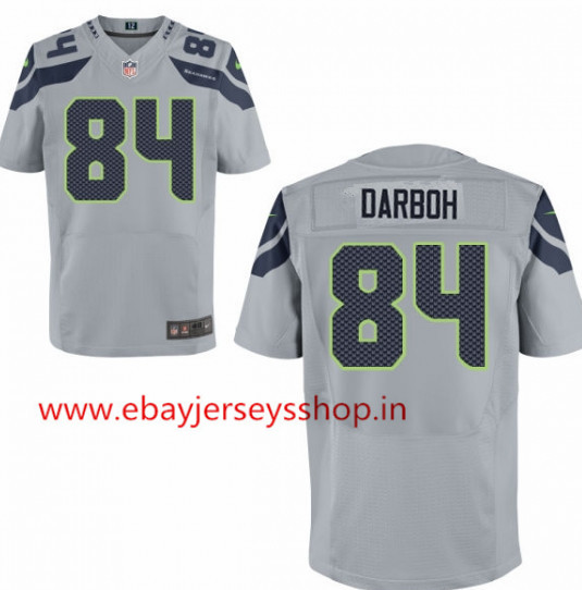 Men's Nike Seattle Seahawks #84 Amara Darboh Elite Gray Color NFL Jersey