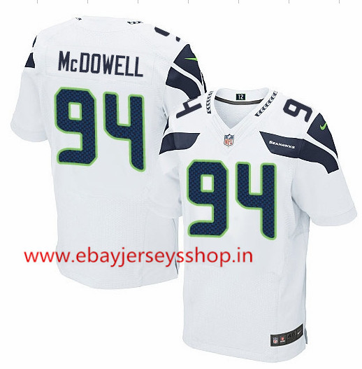 Men's Nike Seattle Seahawks #94 Malik McDowell Elite White NFL Jersey