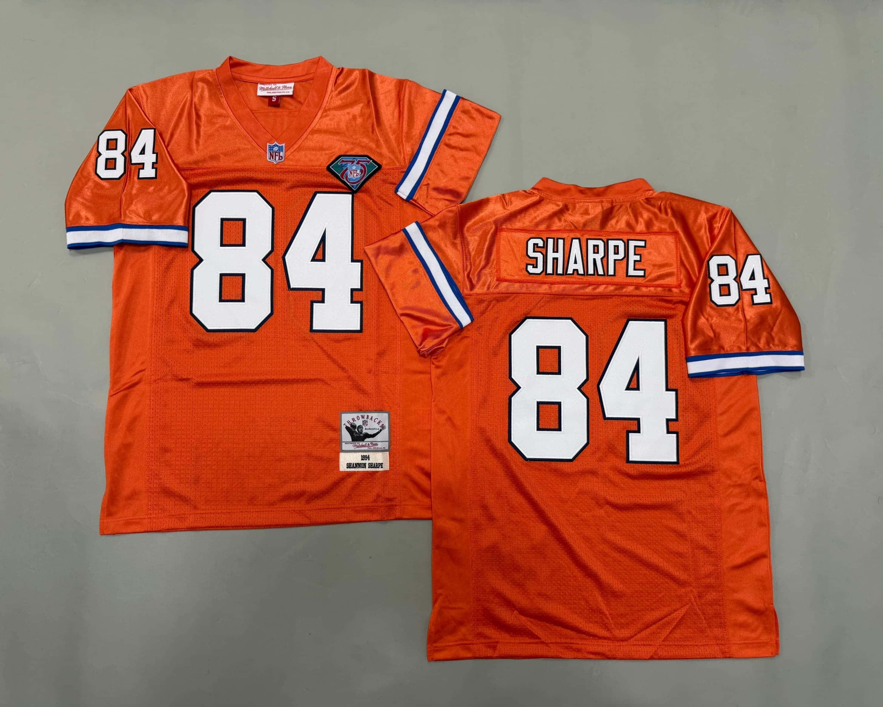 Men's Nike Shannon Sharpe Orange Denver Broncos Game Retired Player Jersey