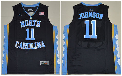 Men's North Carolina Tar Heels #11 Brice Johnson Black College Baseketball Jersey