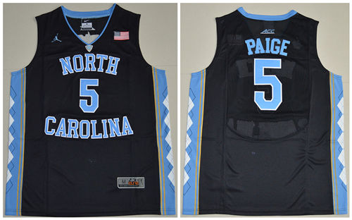Men's North Carolina Tar Heels #5 Marcus Paige 2016 ACC Black College Baseketball Jersey