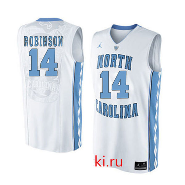 Men's North Carolina Tar Heels Brandon Robinson 14 White Soul Swingman Basketball Jersey