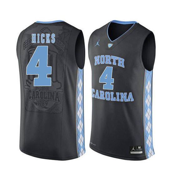 Men's North Carolina Tar Heels Isaiah Hicks 4 Black Soul Swingman Basketball Jersey