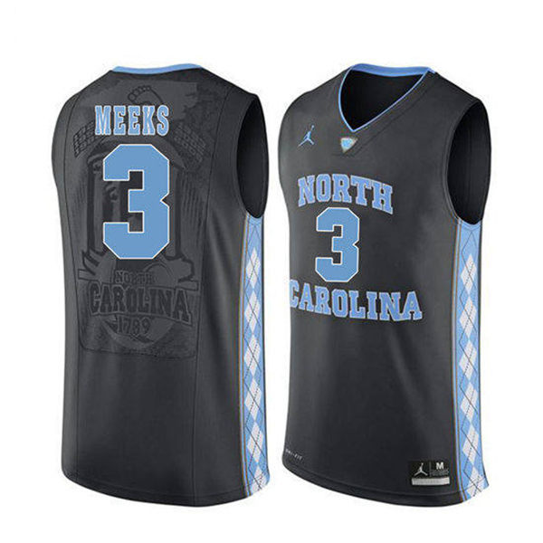 Men's North Carolina Tar Heels Kennedy Meeks 3 Black Soul Swingman Basketball Jersey