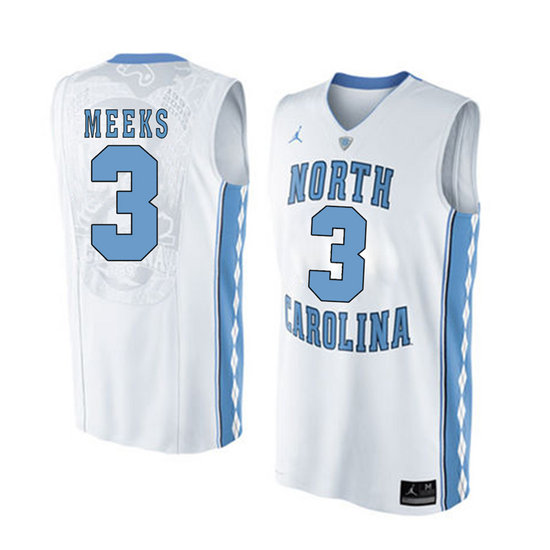 Men's North Carolina Tar Heels Kennedy Meeks 3 White Soul Swingman Basketball Jersey