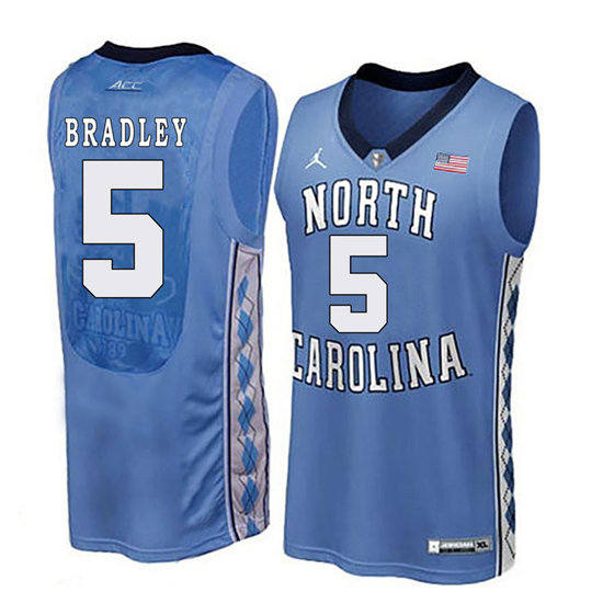 Men's North Carolina Tar Heels Tony Bradley 5 Light Blue Soul Swingman Basketball Jersey
