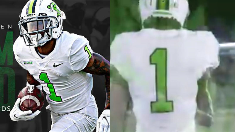 Men's North Texas Mean Green #1 Jaelon Darden Nike Full White Football Jersey