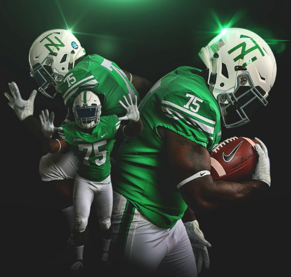Men's North Texas Mean Green #75 Joe Greene Nike Green Retro ERA THROWBACKS Football Jersey
