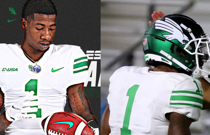 Men's North Texas Mean Green Custom Nike White Retro ERA THROWBACKS Football Jersey