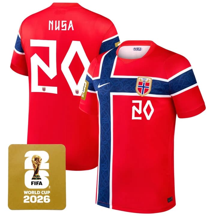 Men's Norway 2026 World Cup National Team Jersey Antonio   Nusa