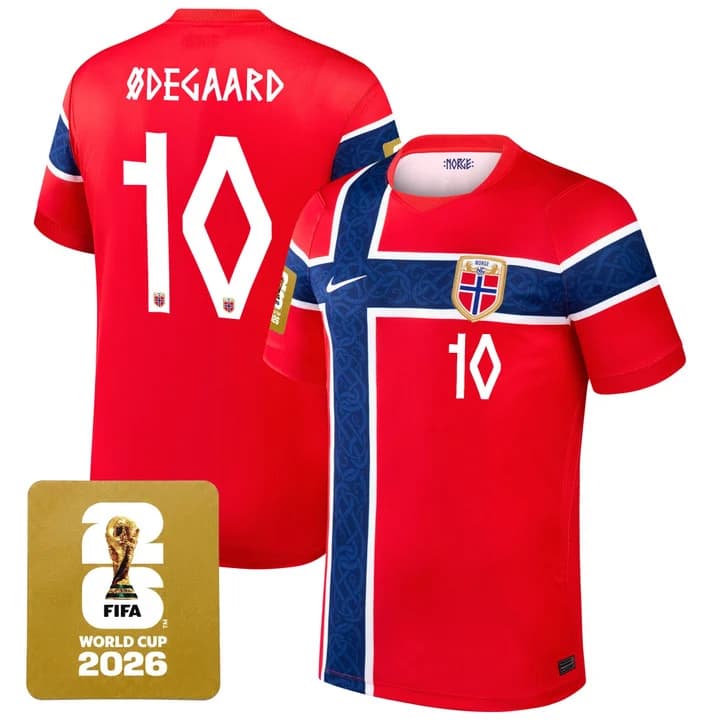 Men's Norway 2026 World Cup National Team Jersey Martin   ?degaard