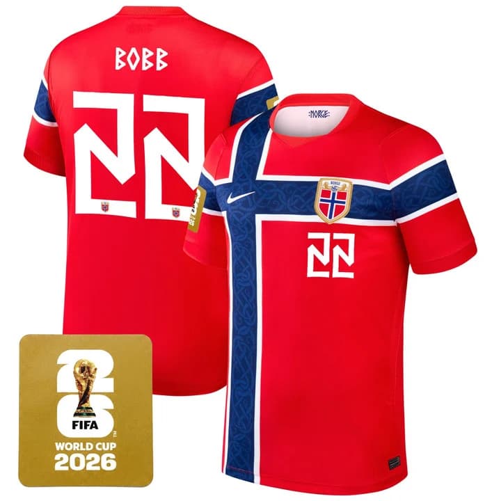 Men's Norway 2026 World Cup National Team Jersey Oscar  Bobb