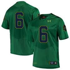 Men's Notre Dame Fighting Irish #6 JEROME BETTIS Green Alternate Under Armour Stitched College Football Jers