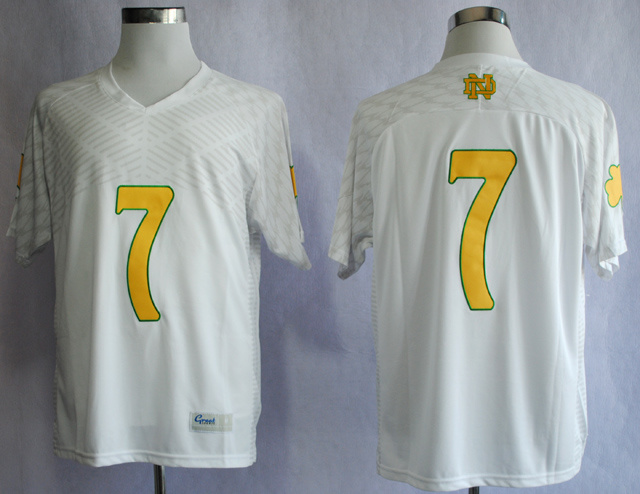 Men's Notre Dame Fighting Irish #7 Stephon Tuitt White Jersey 2013 New