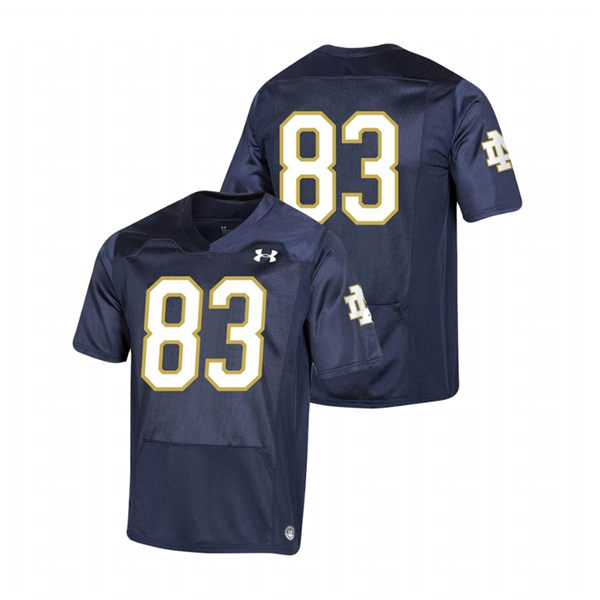 Men's Notre Dame Fighting Irish #83 Chase Claypool Under Armour Navy College Football Game Jersey