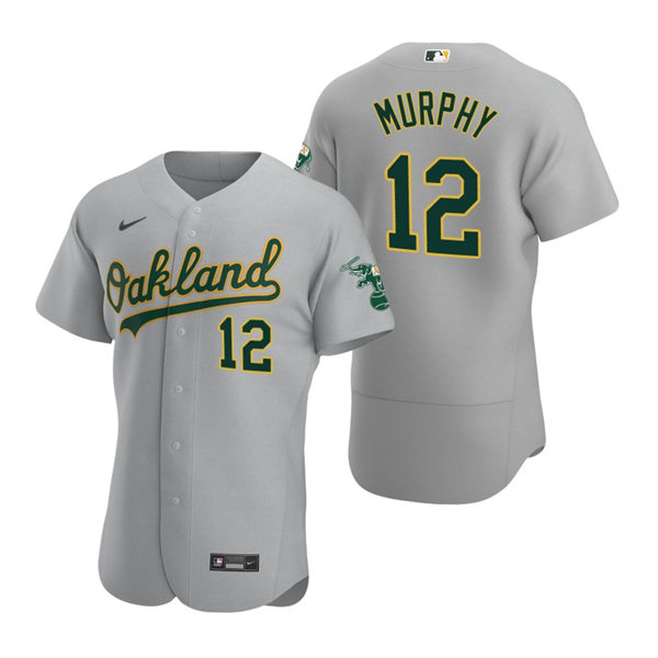 Men's Oakland Athletics #12 Sean Murphy Nike Gray Road FlexBase Jersey