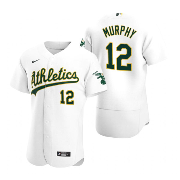 Men's Oakland Athletics #12 Sean Murphy Nike White Home FlexBase Jersey